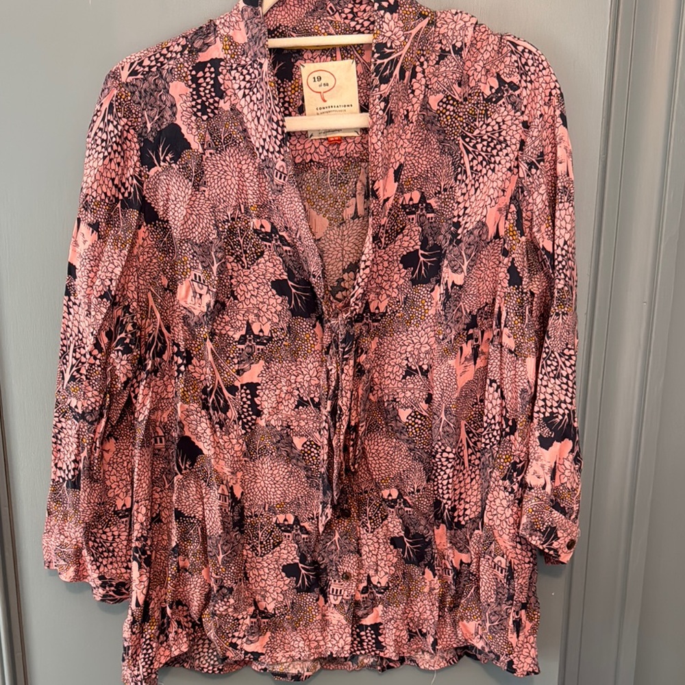 Vintage Anthropologie Tie Neck Blouse
